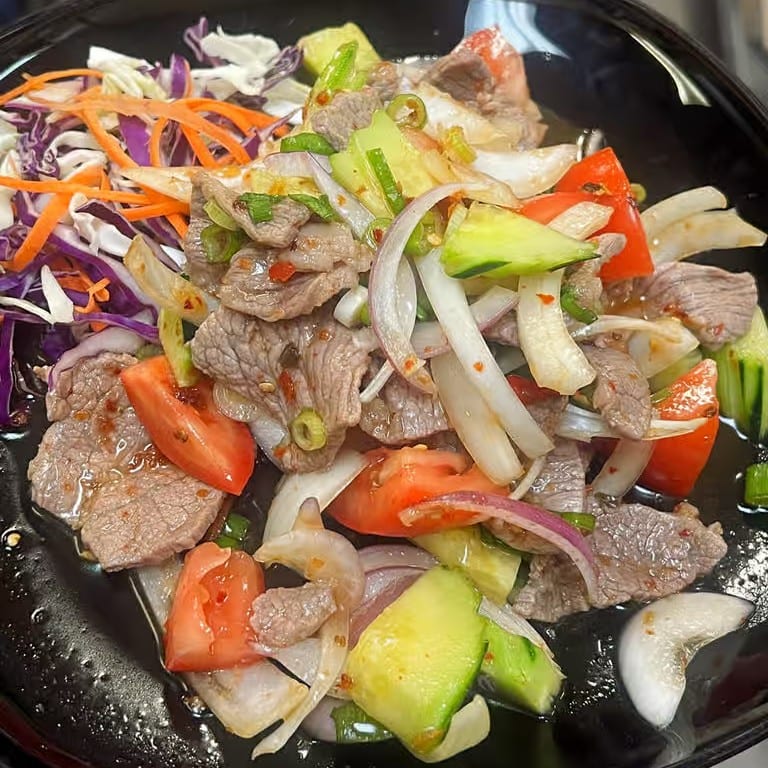 Spicy Beef Salad.